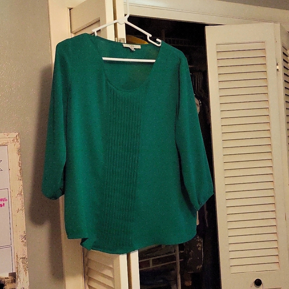 Q&A green blouse